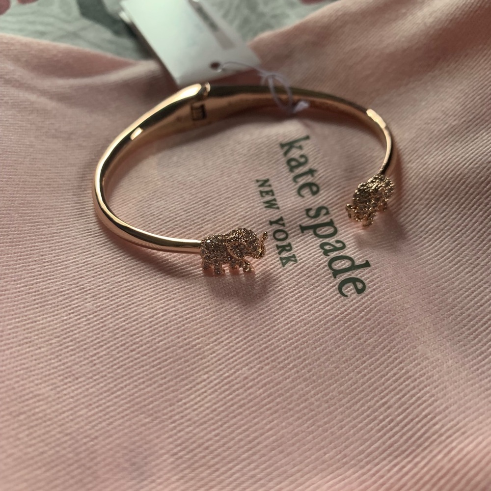 NWT Kate Spade Rose Gold Elephant Bracelet